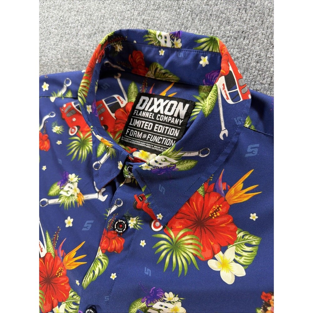 Dixxon Flannel Co Limited Edition Snap On Tools Hawaiian Shirt Mens XL Hula Girl